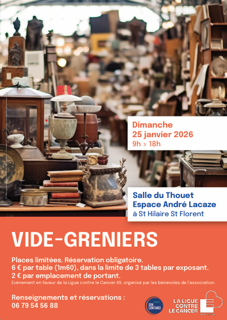 Affiche vide greniers Saumur 2026