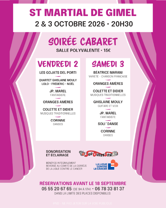 AFFICHE CABARET ST MARTIAL