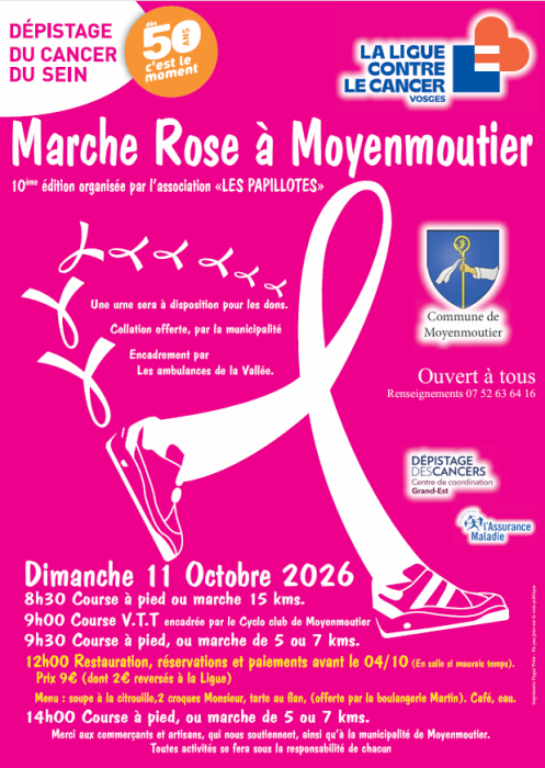 marche rose à Moyenmoutier