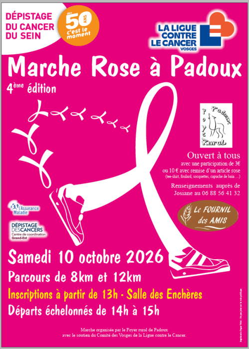 marche rose à Padoux