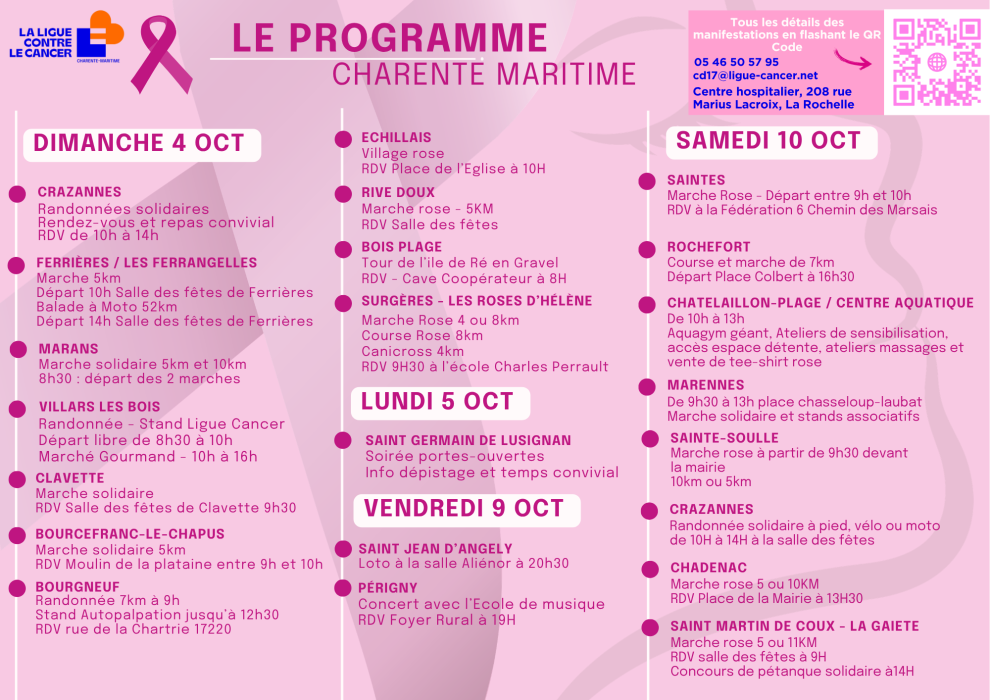 Programme octobre rose 2026