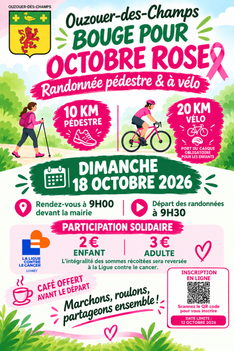 Bouge pour octobre rose à Ouzouer sur Champs