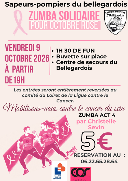 Zumba solidaire avec les sapeurs pompiers du bellegardois