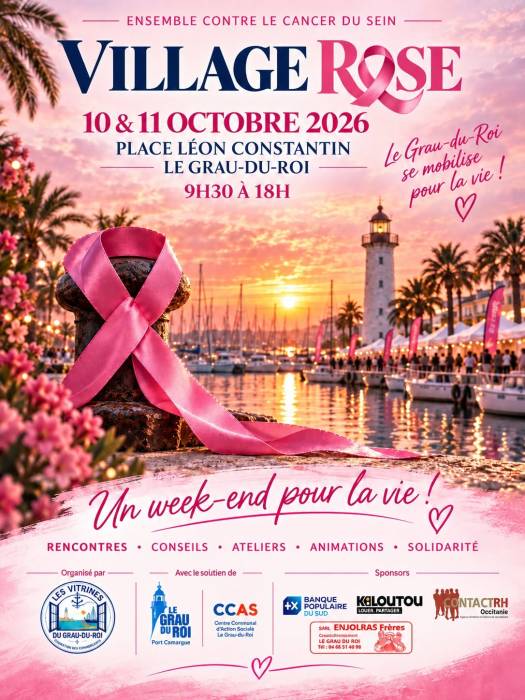 Affiche Village Rose 