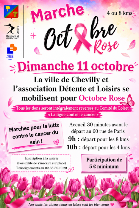 La ville de Chevilly et l'association Détente et Loisirs se mobilisent pour Octobre rose