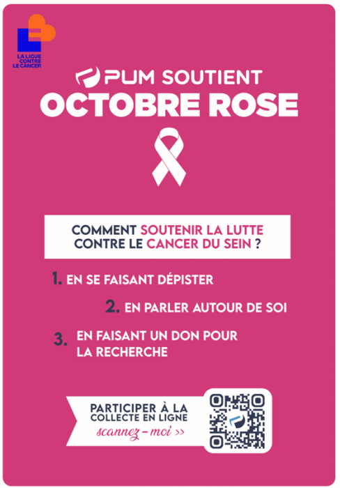 Pum soutient Octobre rose !