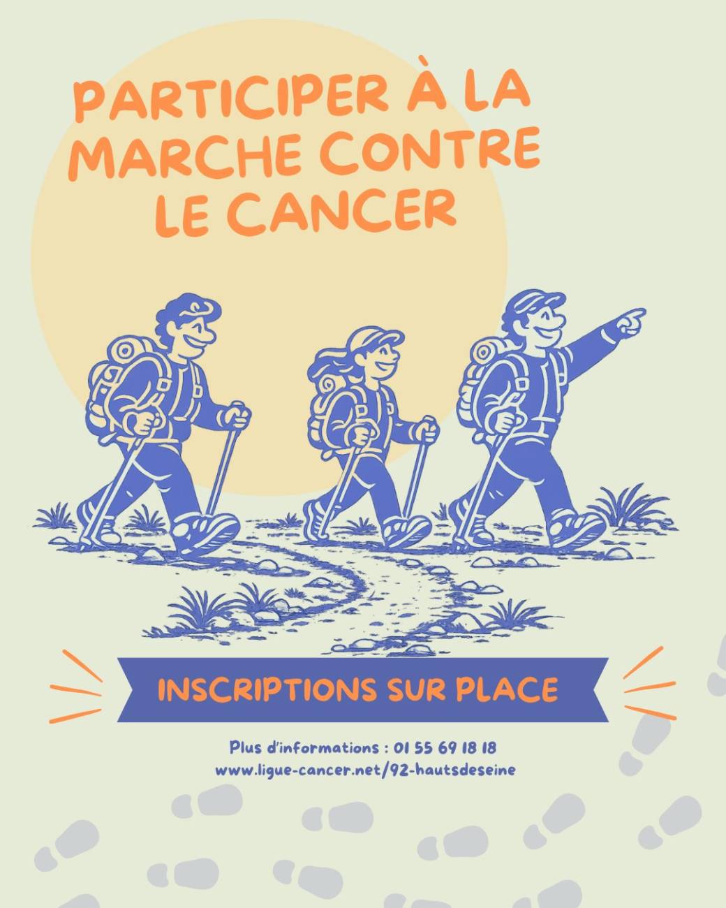 Flyer marche contre le cancer - je participe