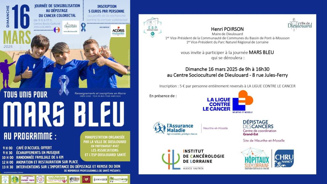 Ville de DIEULOUARD organise sa 2ème édition de MARS BLEU (2025)