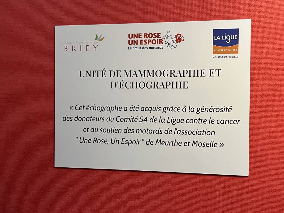 Inauguration de l'échographe offert au Centre Hospitalier de Briey 2023