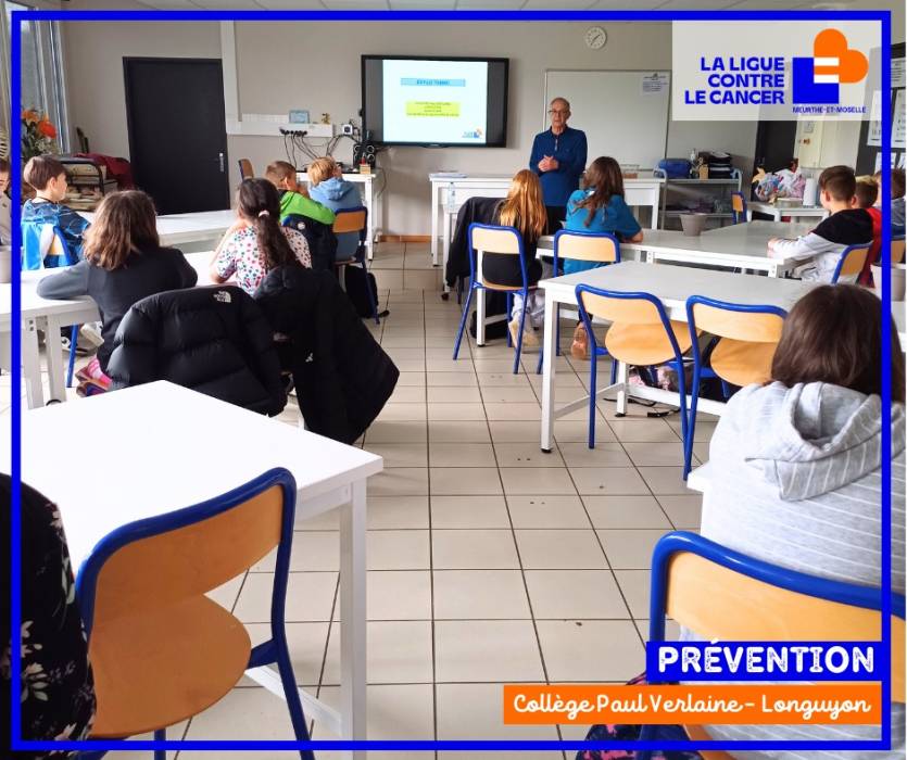 Sensibilisation au tabac au collège Paul Verlaine de Longuyon