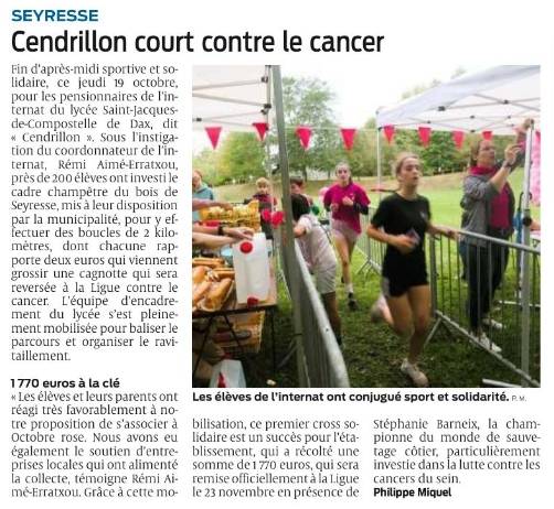 cendrillon court contre le cancer