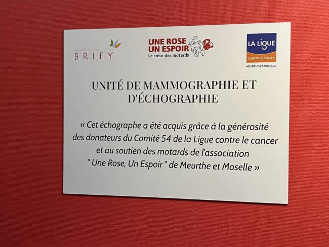 Inauguration de l'échographe offert au Centre Hospitalier de Briey