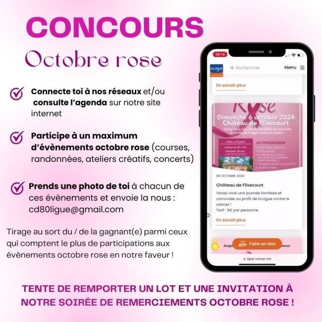 Concours octobre rose