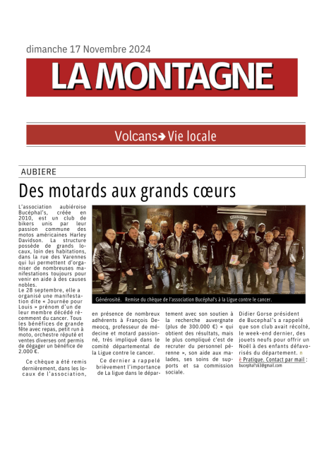 les motards au grand coeur 