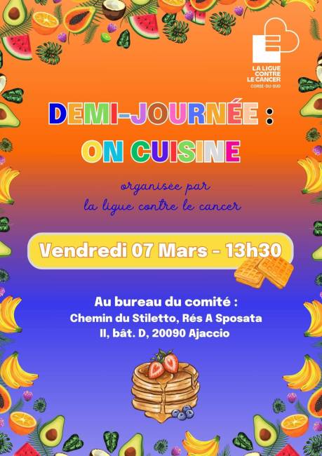 affiche atelier cuisine mars 2025