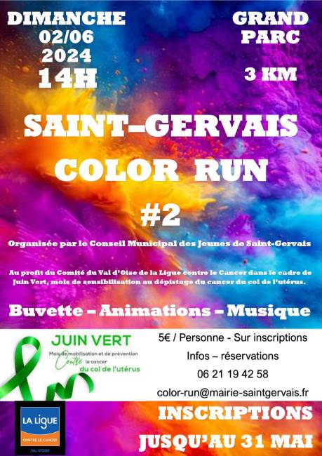 Affiche Color Run Saint-Gervais 2024