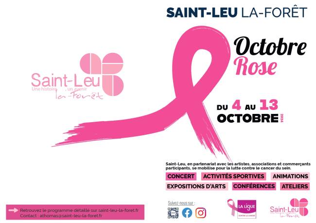 Affiche d'Octobre Rose à Saint-Leu-la-Forêt