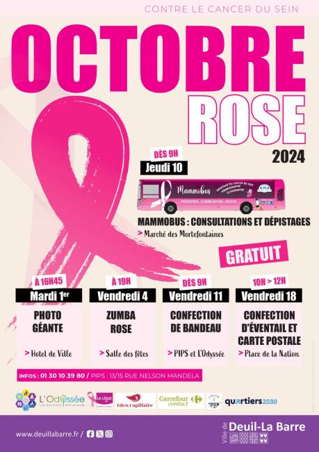 Affiche d'Octobre Rose à Deuil-la-Barre