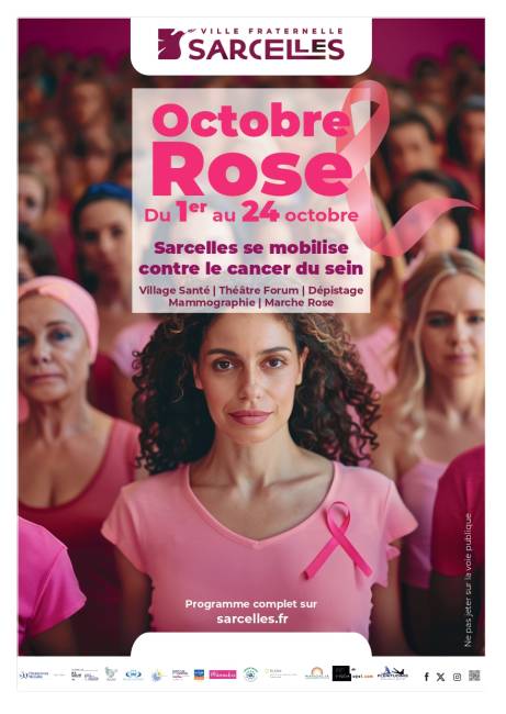 Affiche d'Octobre Rose 2024 à Sarcelles