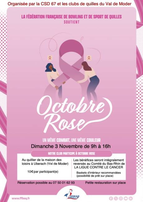 Affiche des quilles roses à Uberach