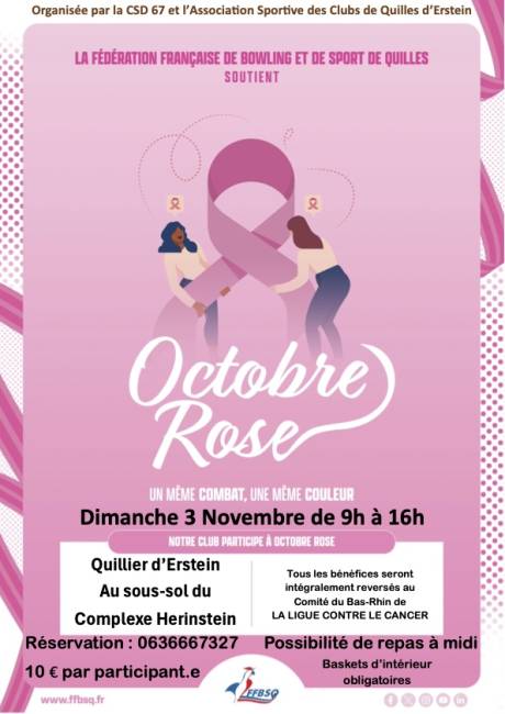 Affiche Quilles Roses Erstein