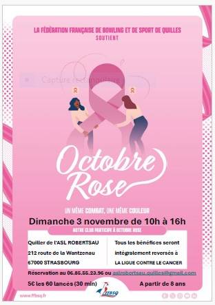 Affiche quille rose la Robertsau