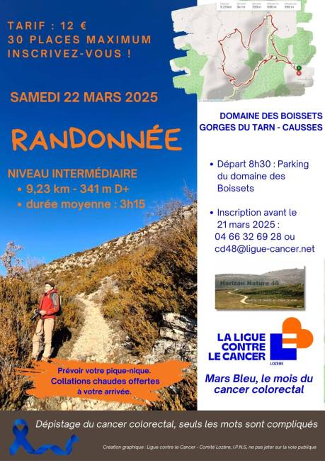  Randonnée " Mars Bleu " le 22 mars 2025